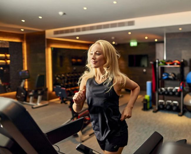 Gym workout equipment at the hotel